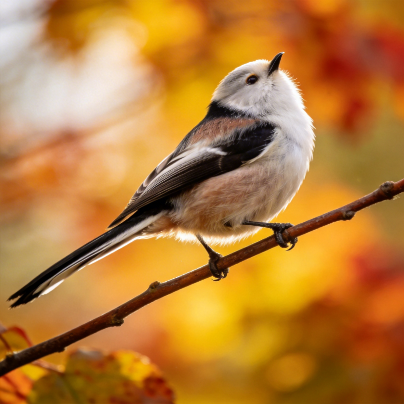 秋枝上的小鸟图片