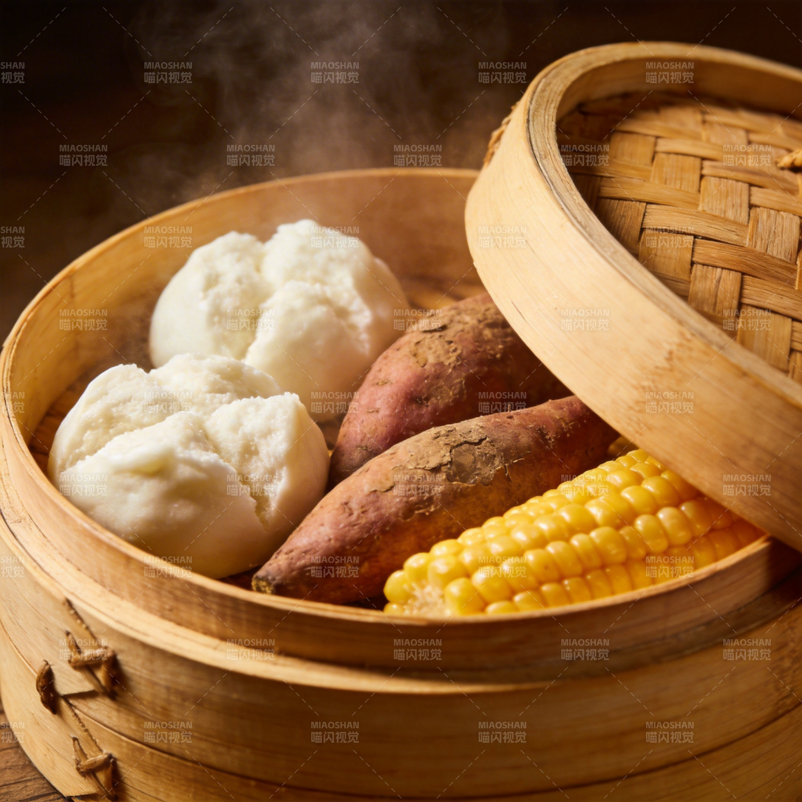 蒸笼美食 热气腾腾图片