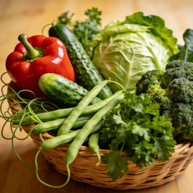 新鲜蔬菜篮图片