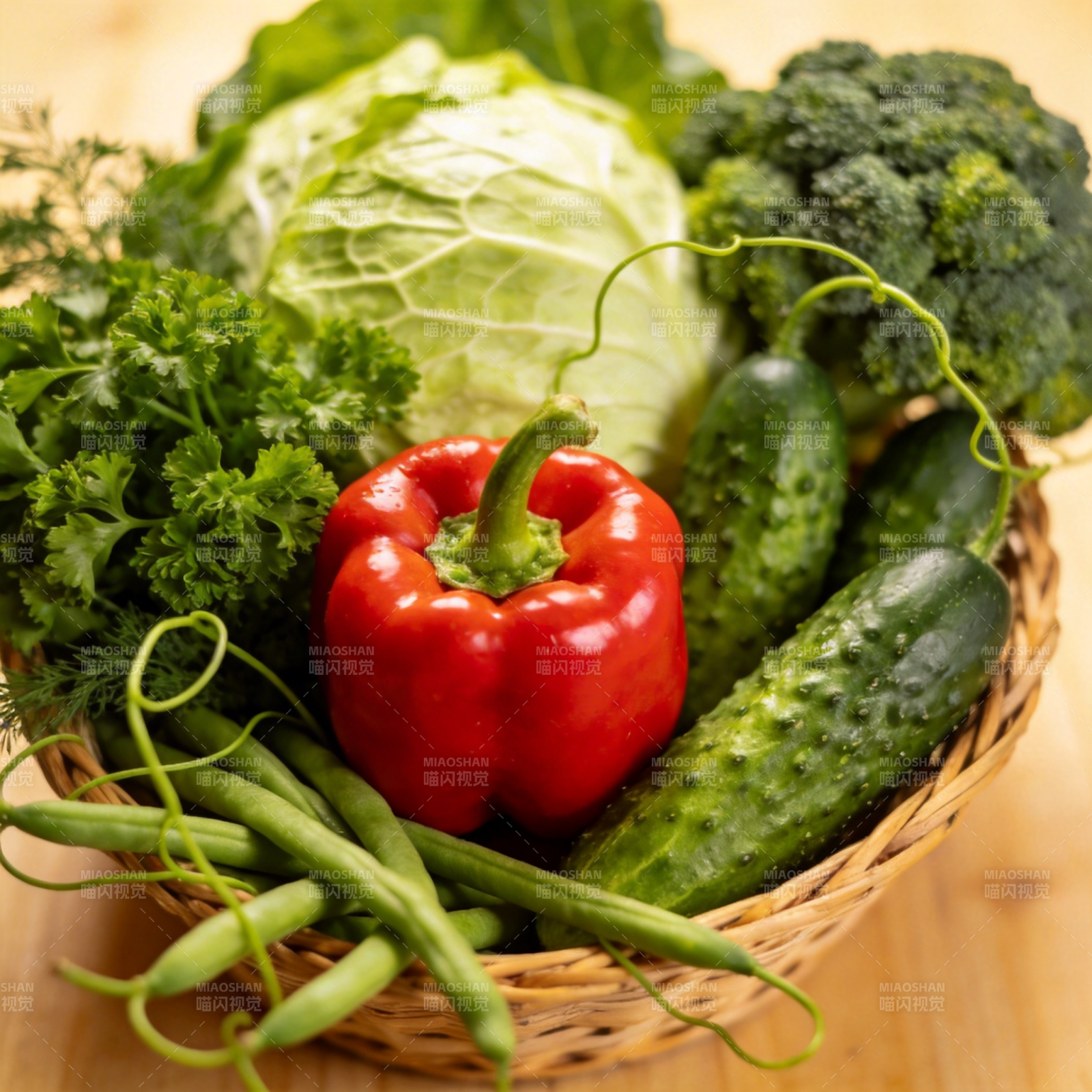 新鲜蔬菜篮图片