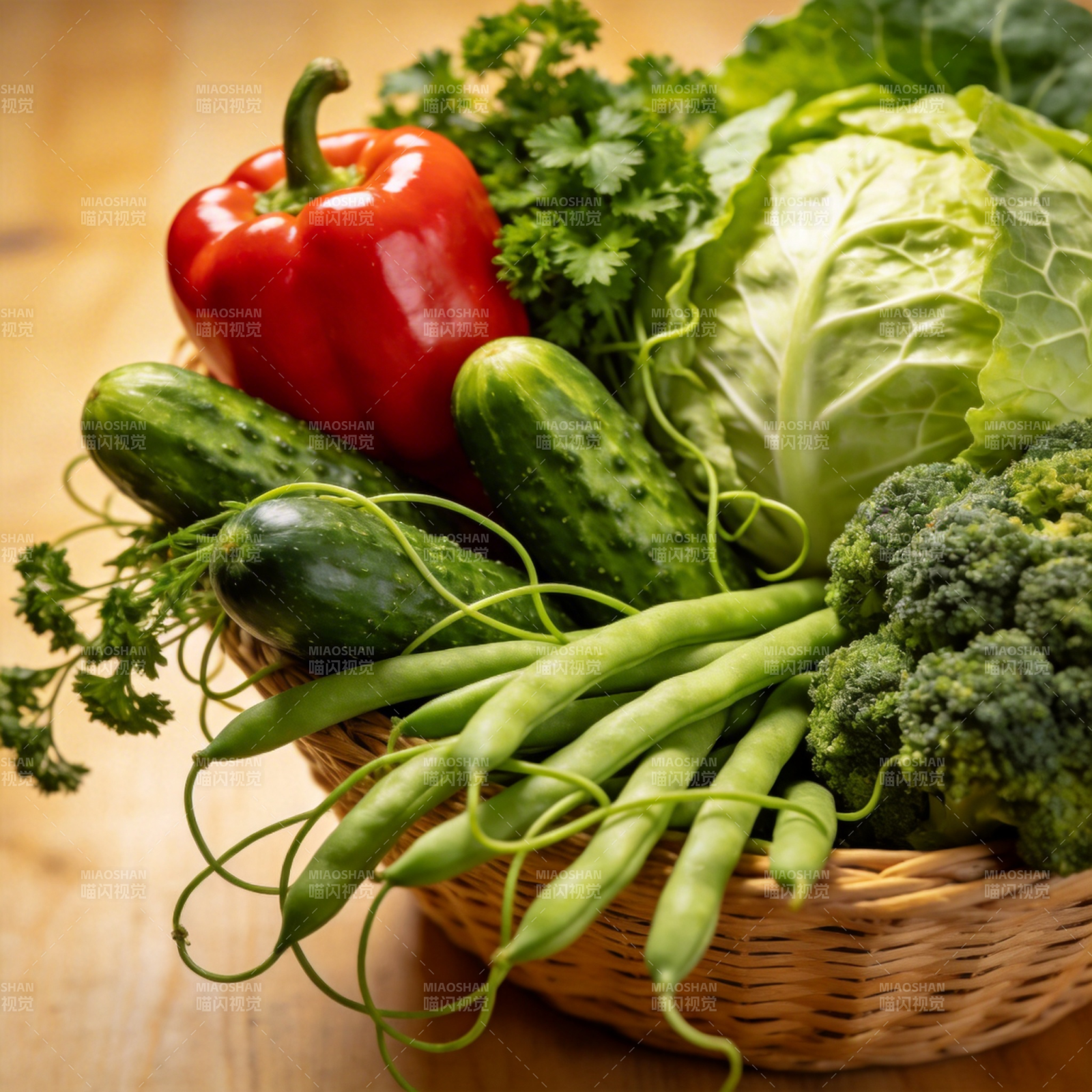新鲜蔬菜篮图片