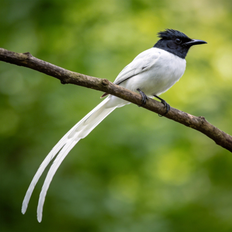 寿带鸟栖枝头图片
