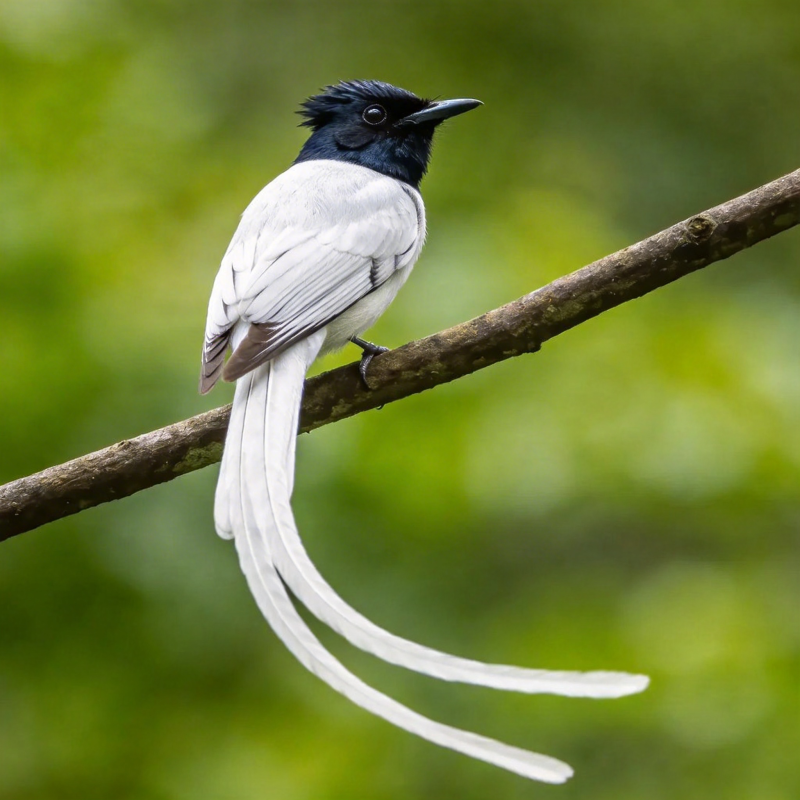 寿带鸟栖枝头图片