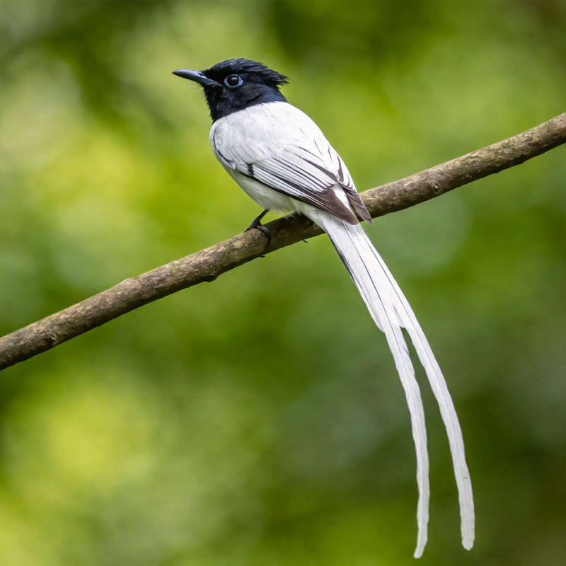 寿带鸟栖枝头图片