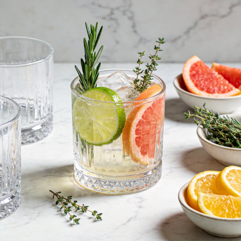 清新柑橘鸡尾酒图片