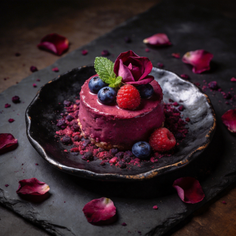 莓果玫瑰慕斯图片