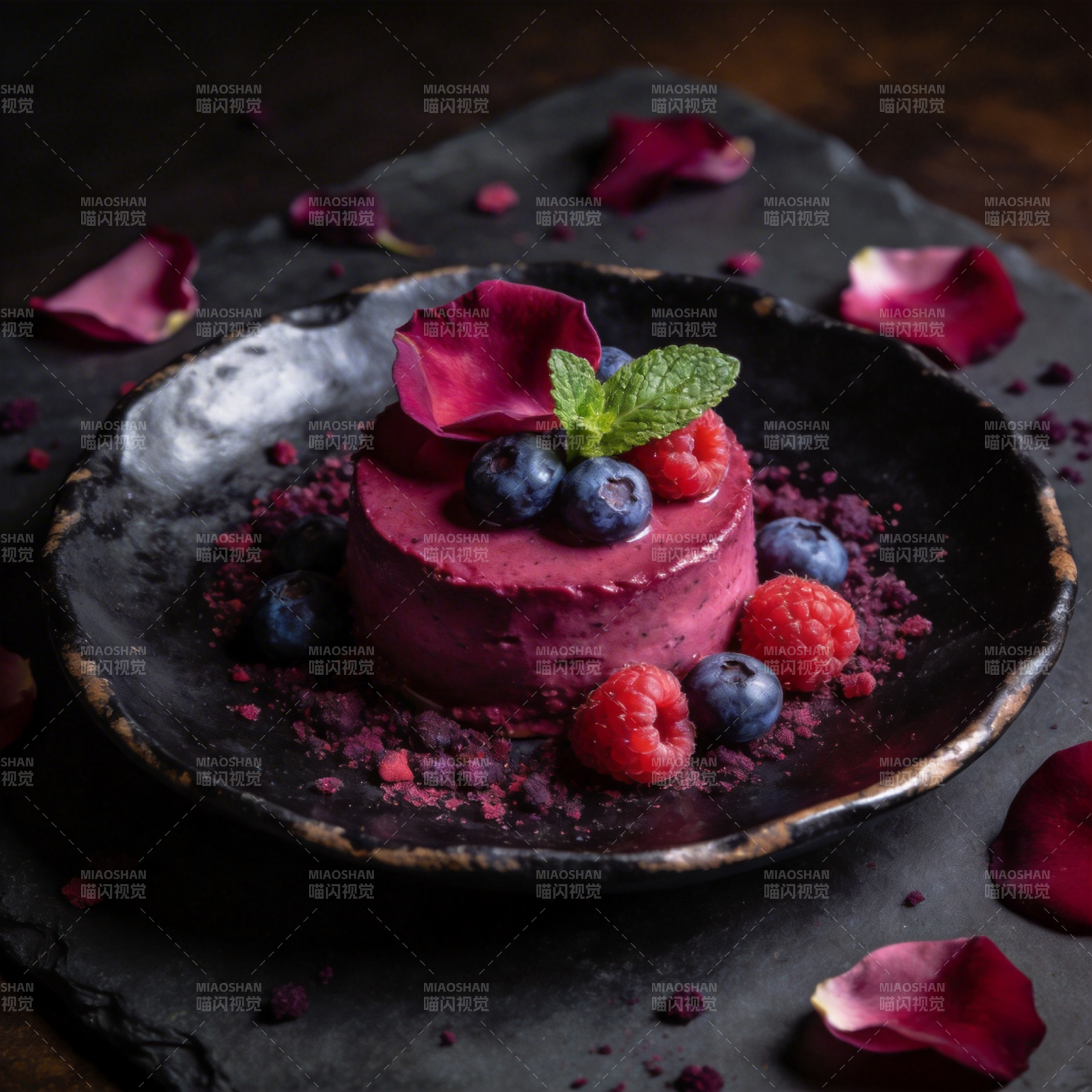 莓果慕斯蛋糕图片