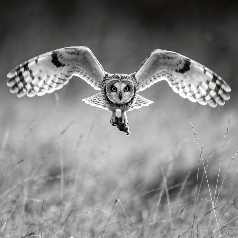 夜行猎手 展翅捕食图片