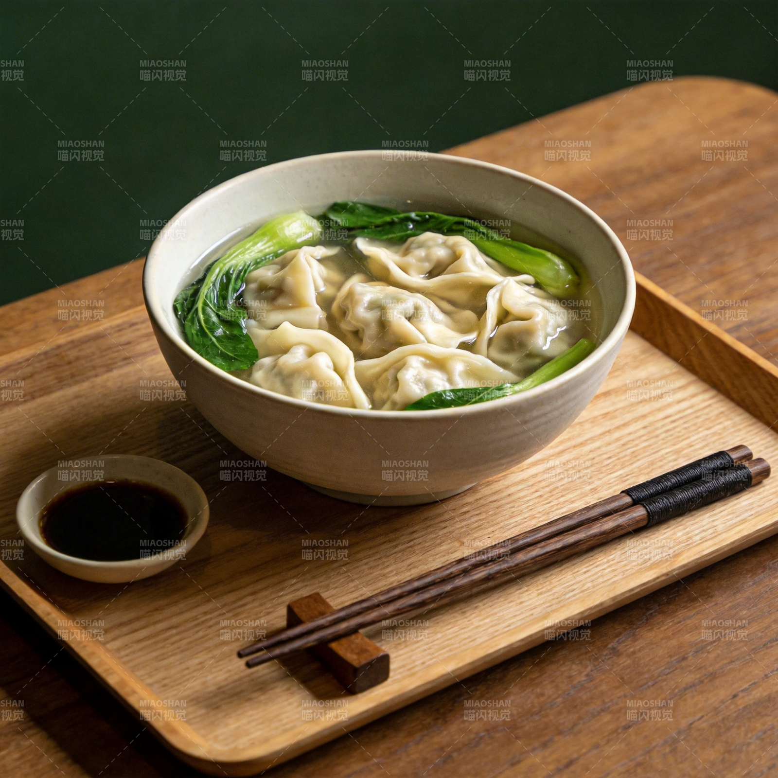 鲜美馄饨汤图片