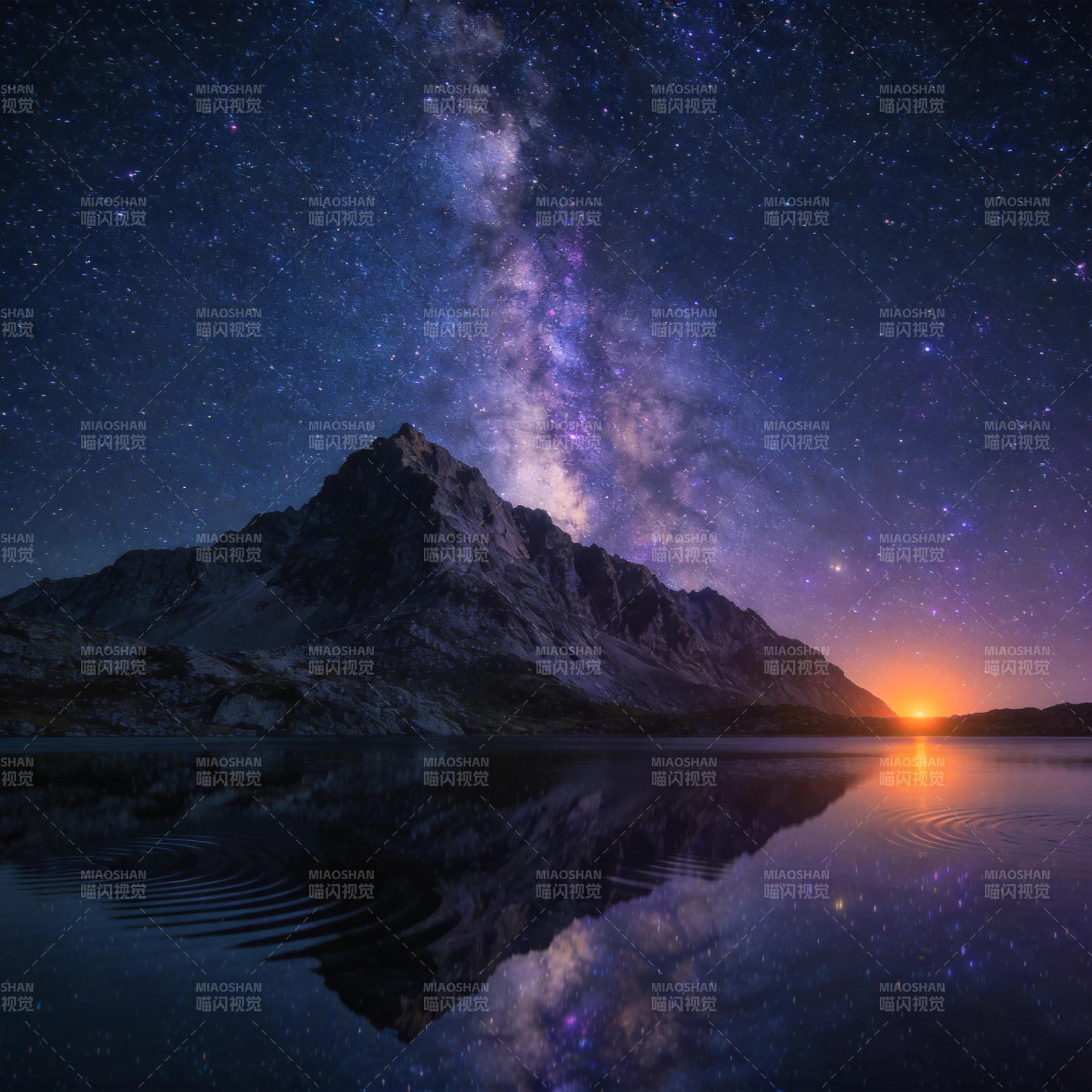 星河映山湖图片