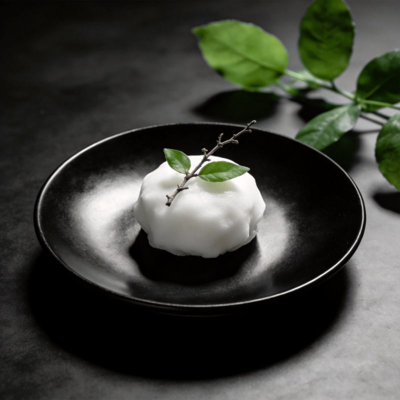 白玉点缀绿叶图片