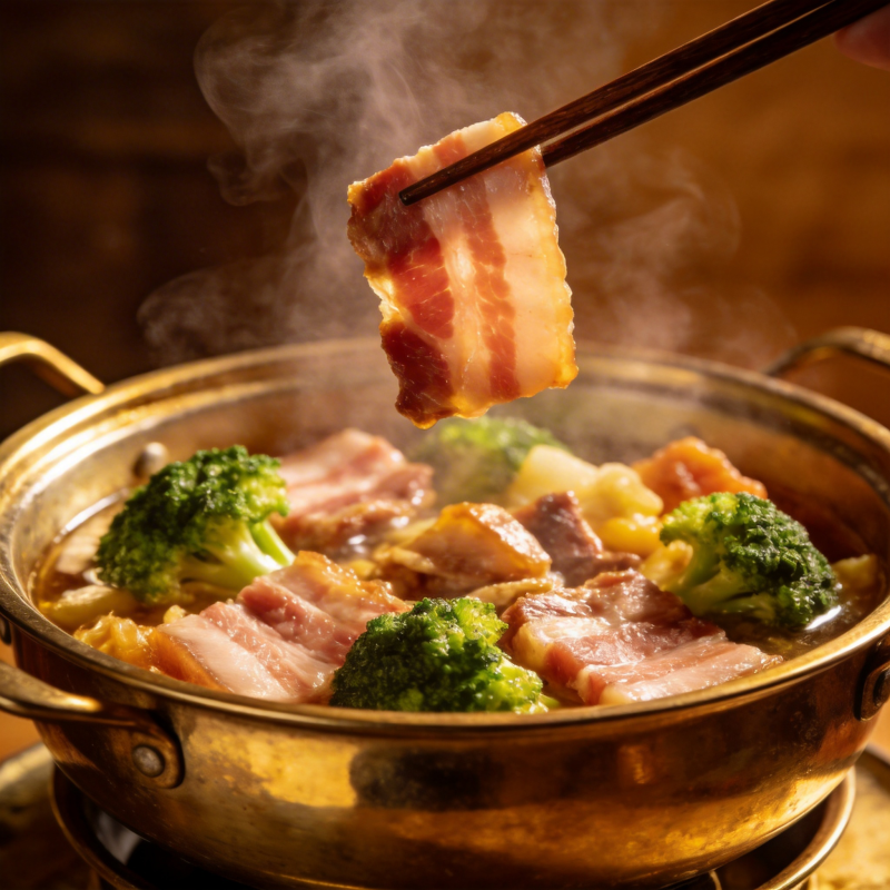 热锅涮肉鲜香四溢图片