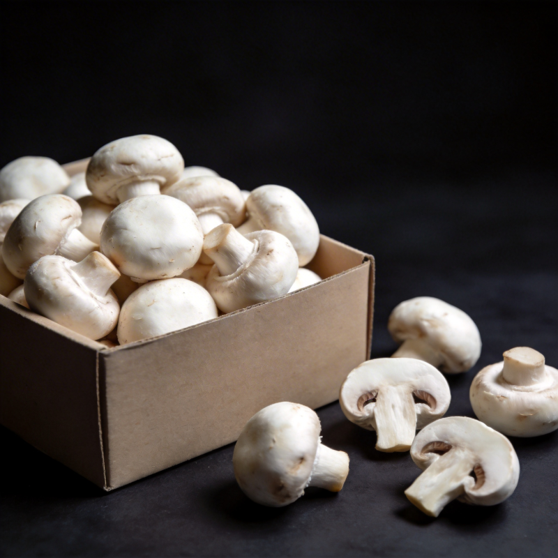 新鲜白菇装箱图片