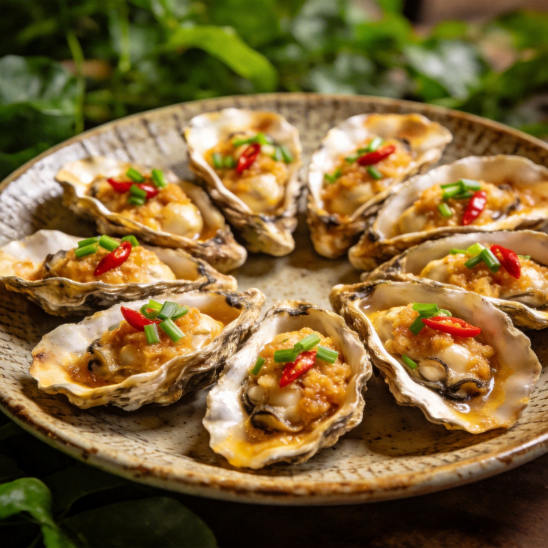 蒜蓉烤生蚝图片