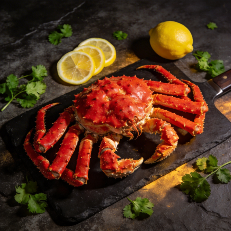 红蟹配柠檬香菜图片