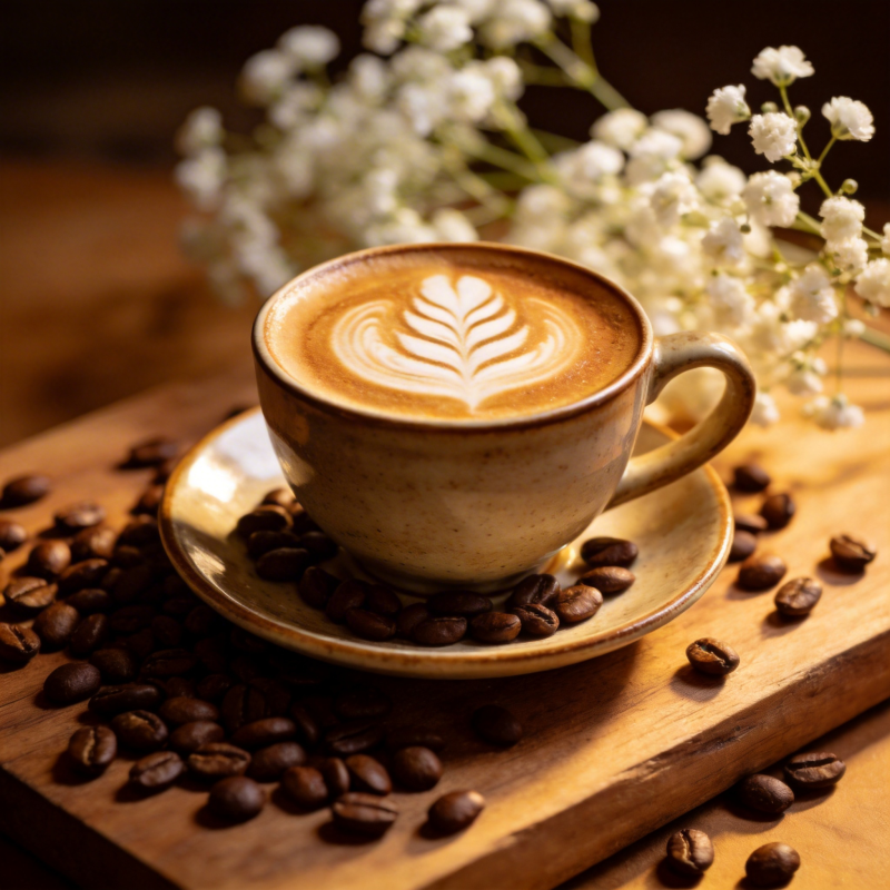 咖啡花香 静谧时光图片