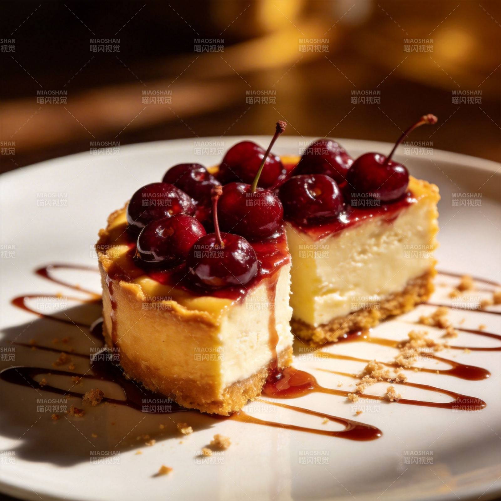 樱桃芝士蛋糕图片