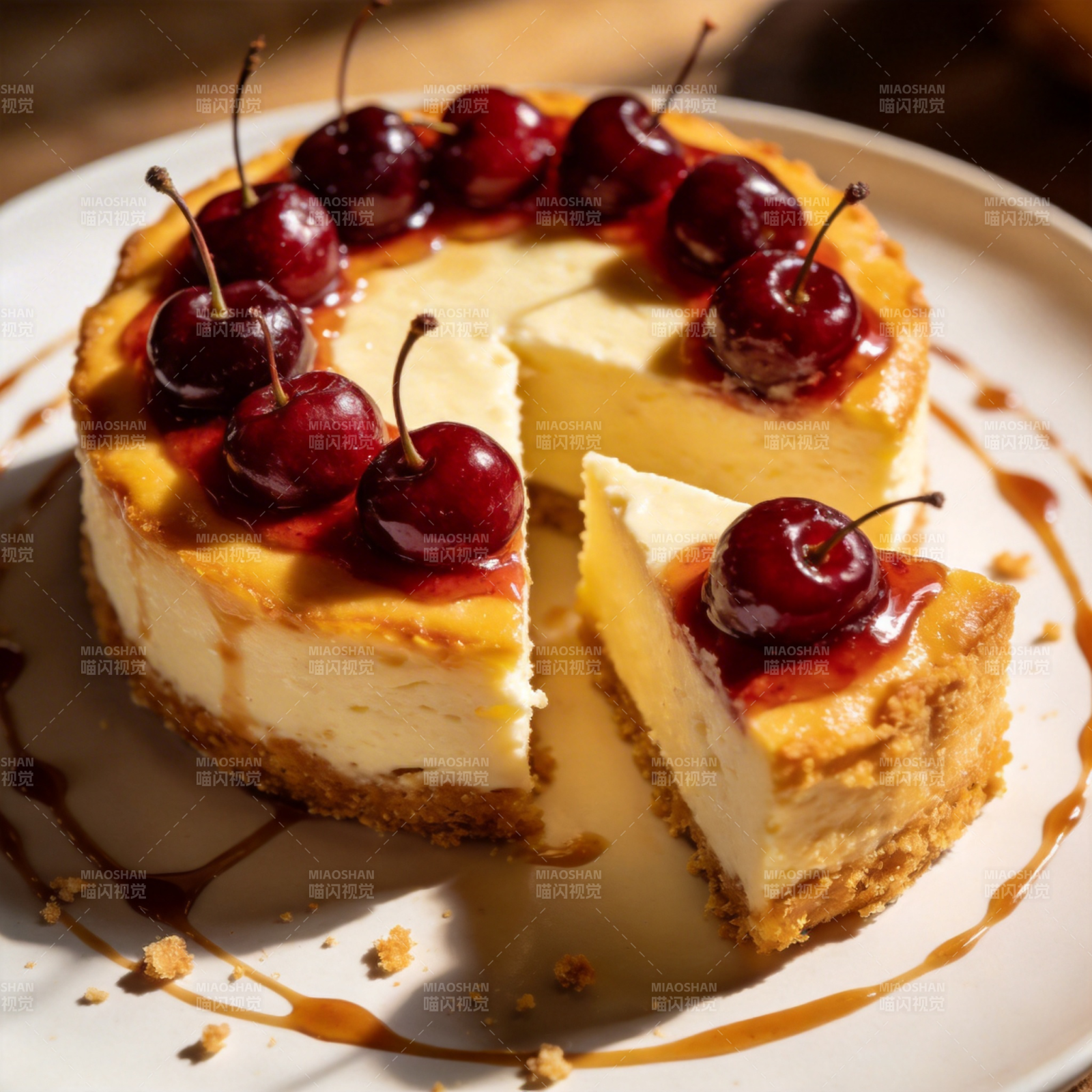樱桃芝士蛋糕图片