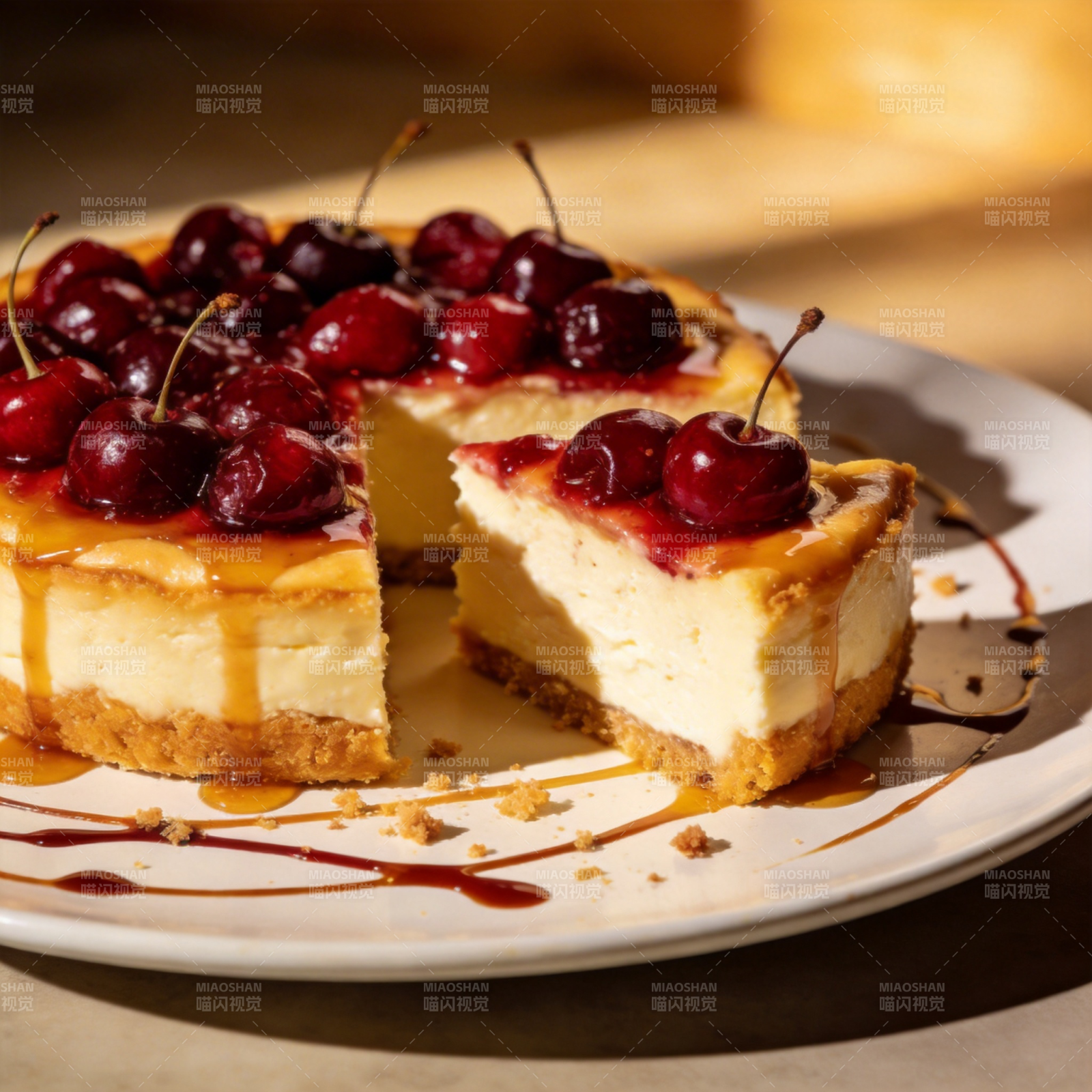 樱桃芝士蛋糕图片