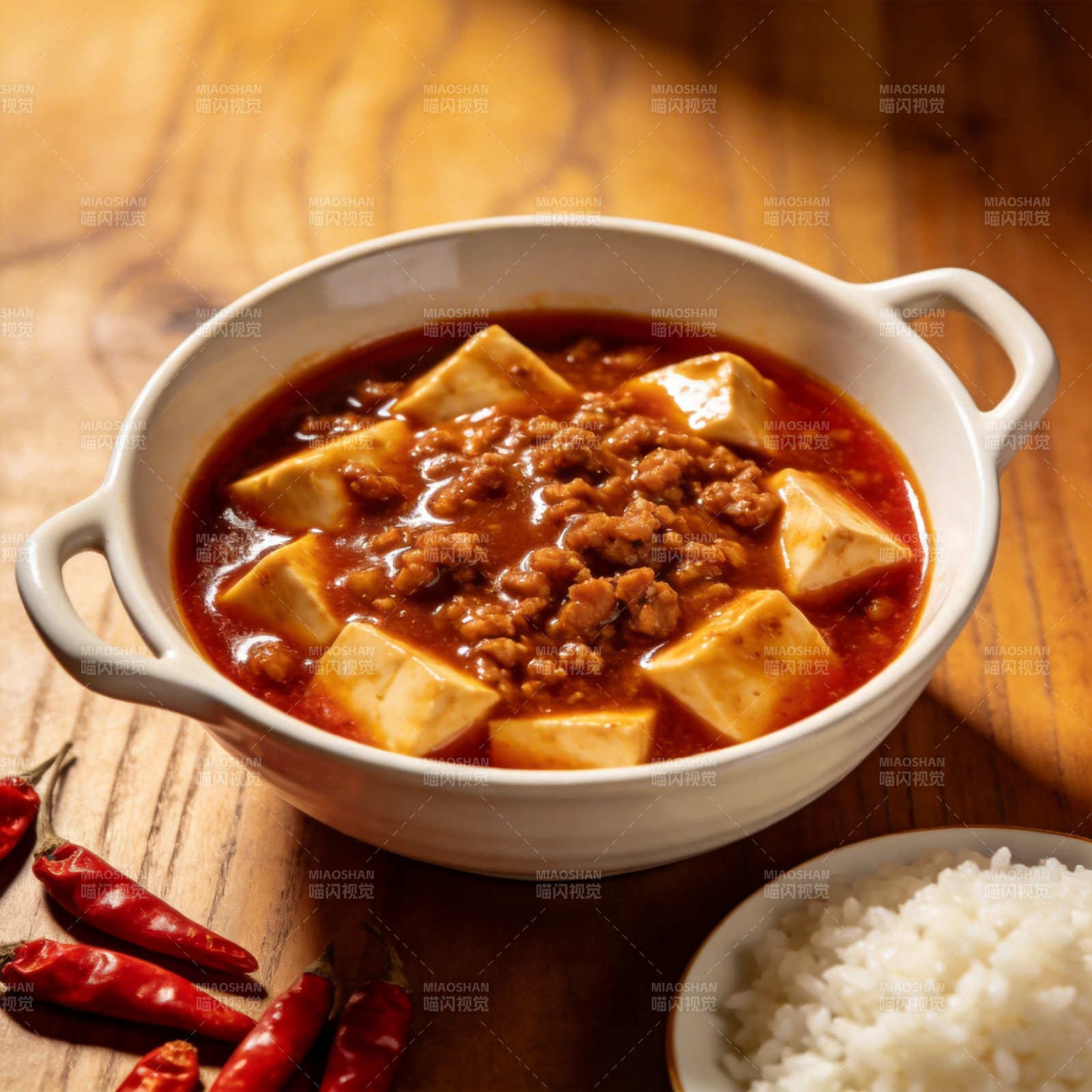 麻婆豆腐配米饭图片