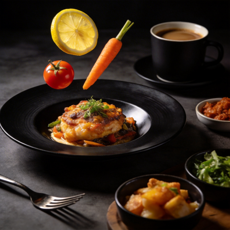 美味飞舞的食材图片