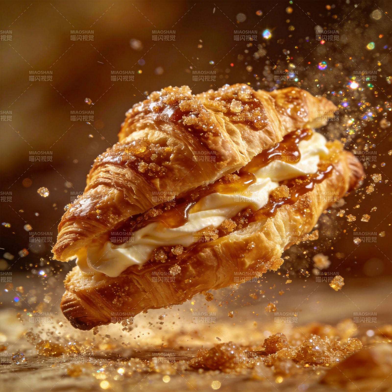 酥香奶油可颂图片