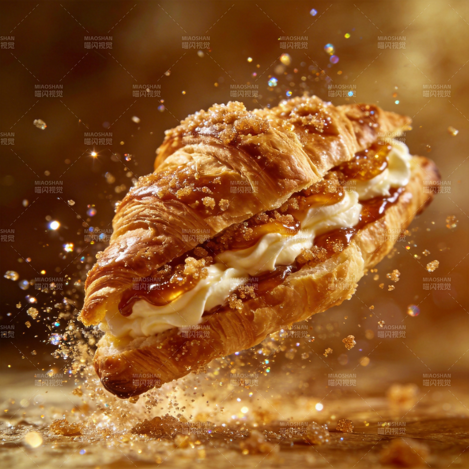 酥香奶油可颂图片