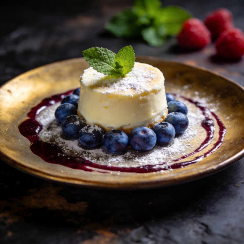 蓝莓奶酪甜点图片