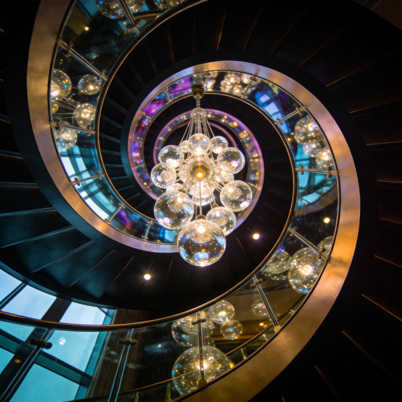 螺旋吊灯璀璨夺目图片
