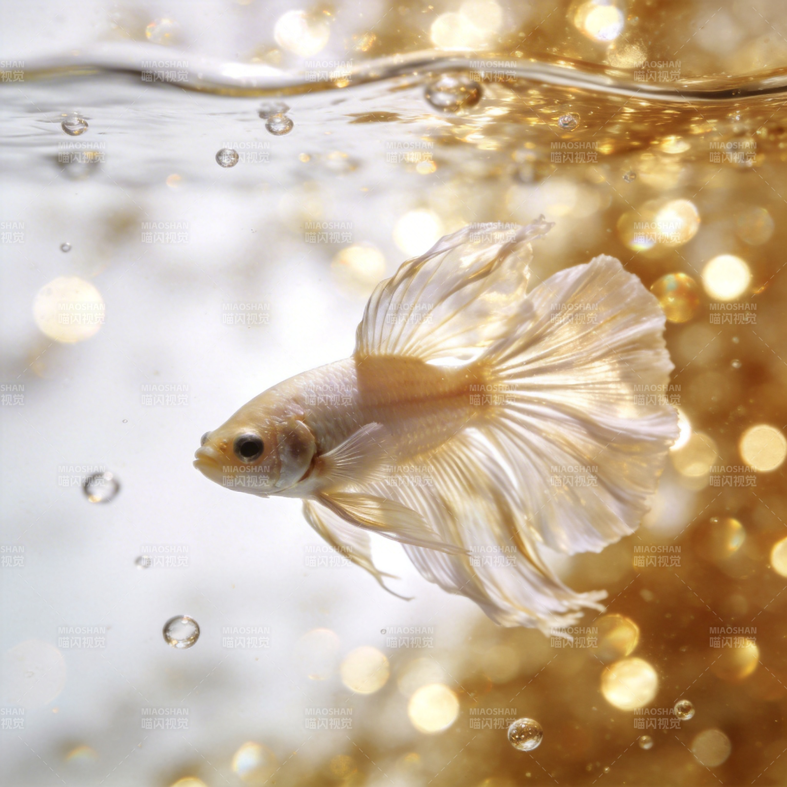 金鱼水中翩跹图片