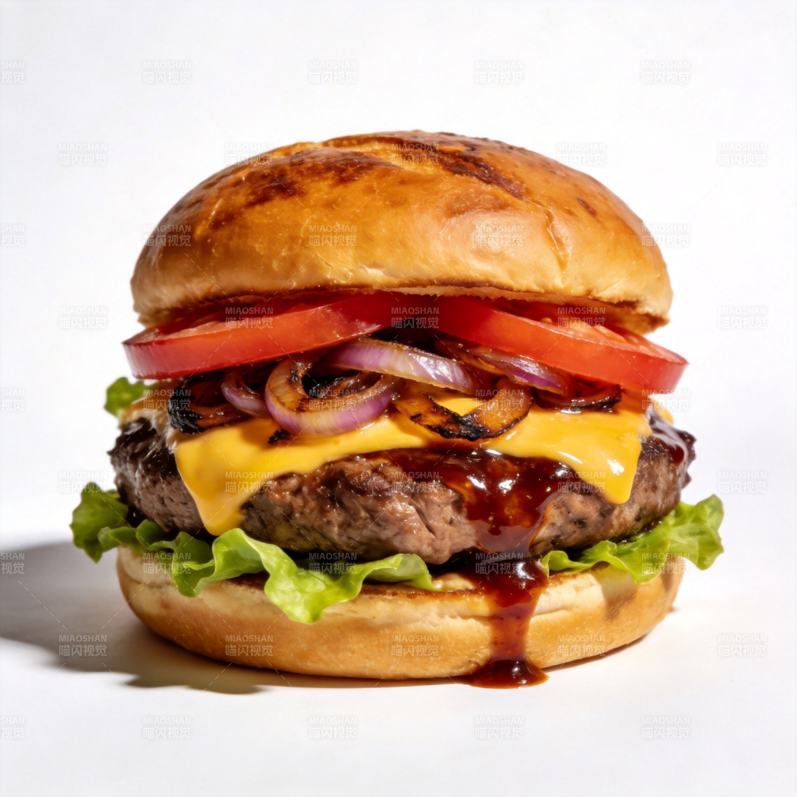 美味芝士汉堡图片