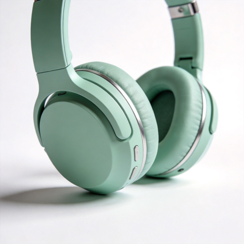 薄荷绿耳机图片