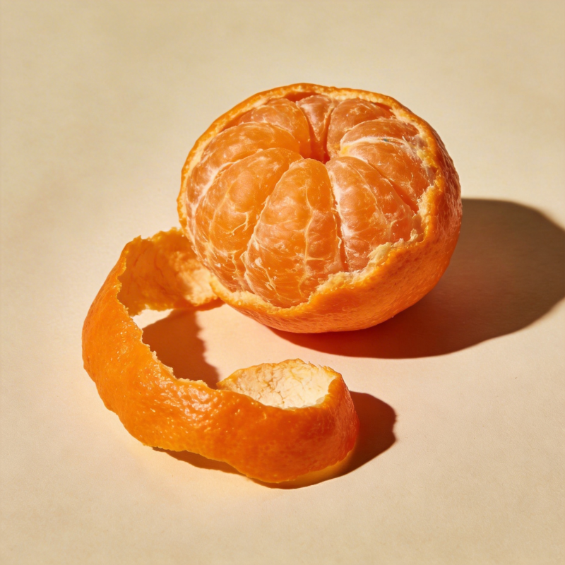 剥开的橘子图片
