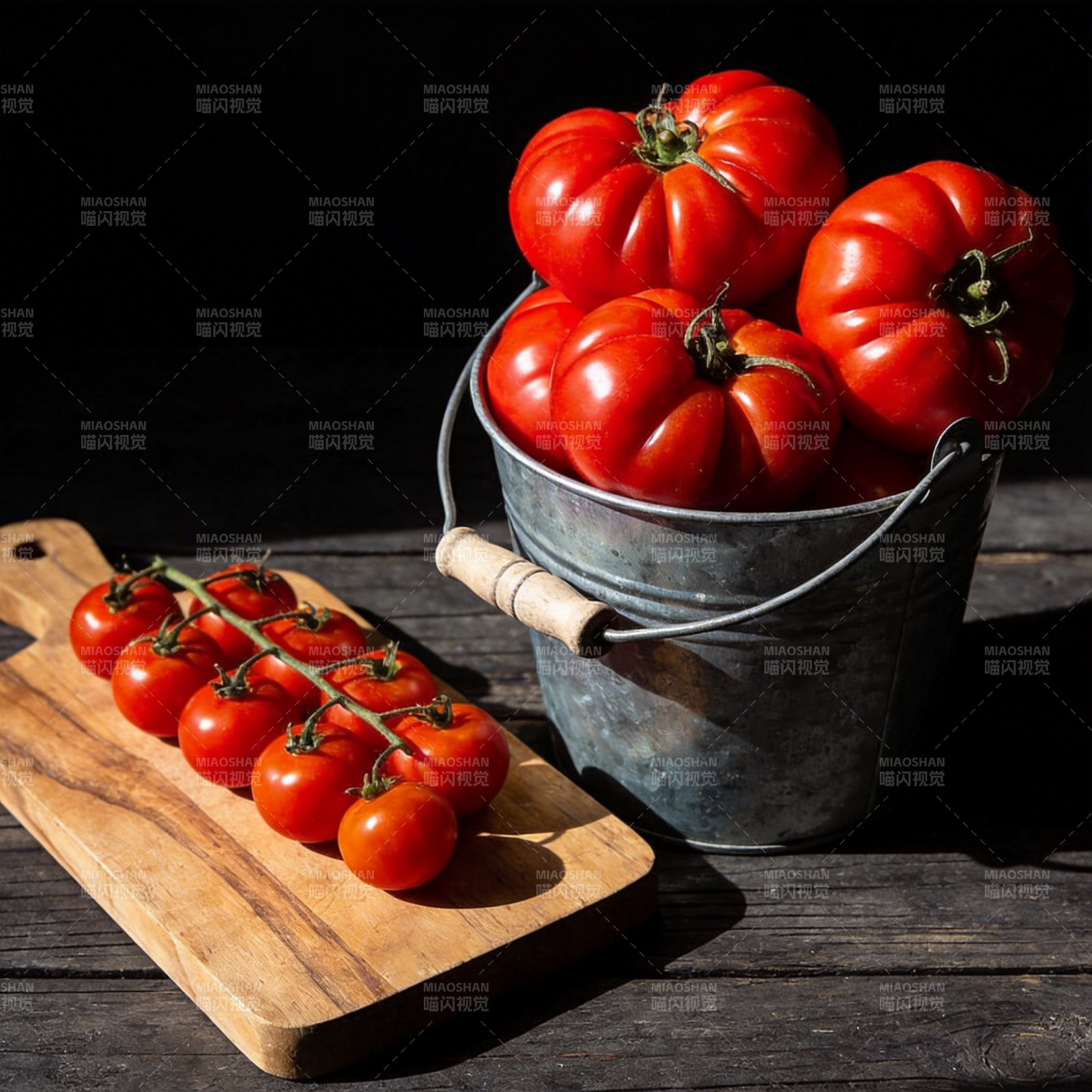 鲜红番茄静物图图片