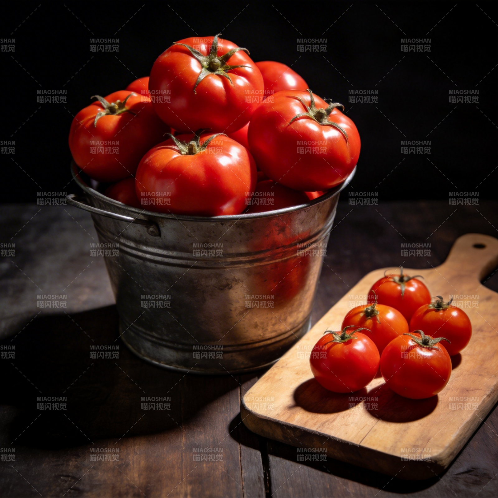 鲜红番茄静物图图片