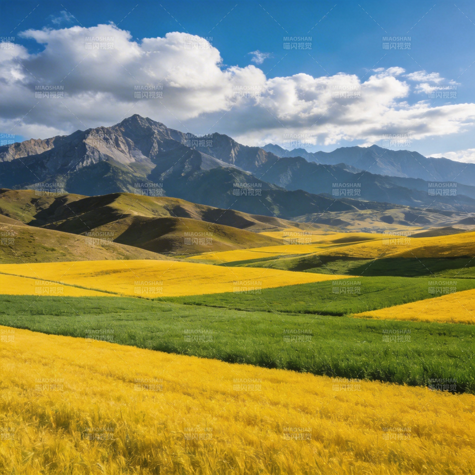 金田山峦画卷图片