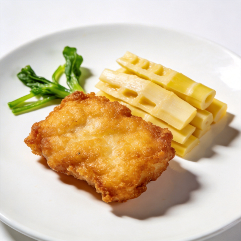 香煎鱼排配蔬菜图片