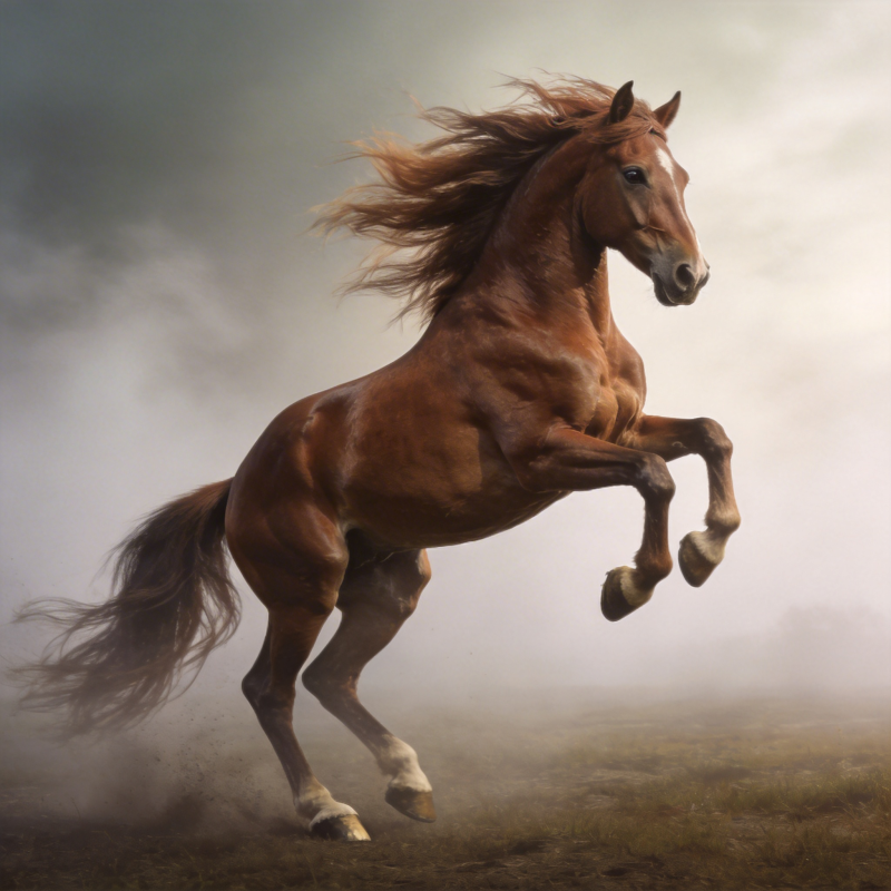 骏马腾空图片