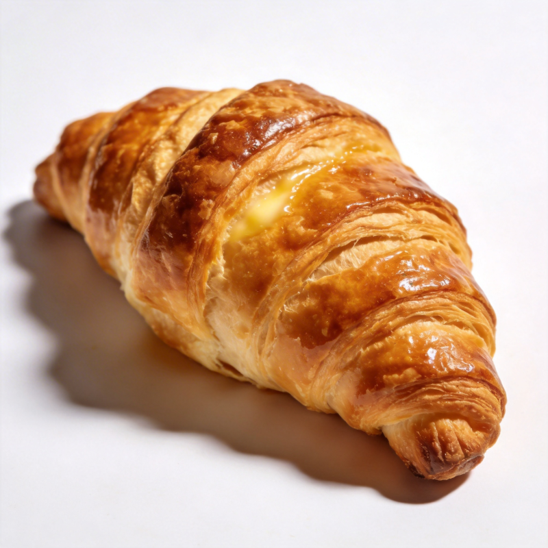 金黄酥脆羊角面包图片