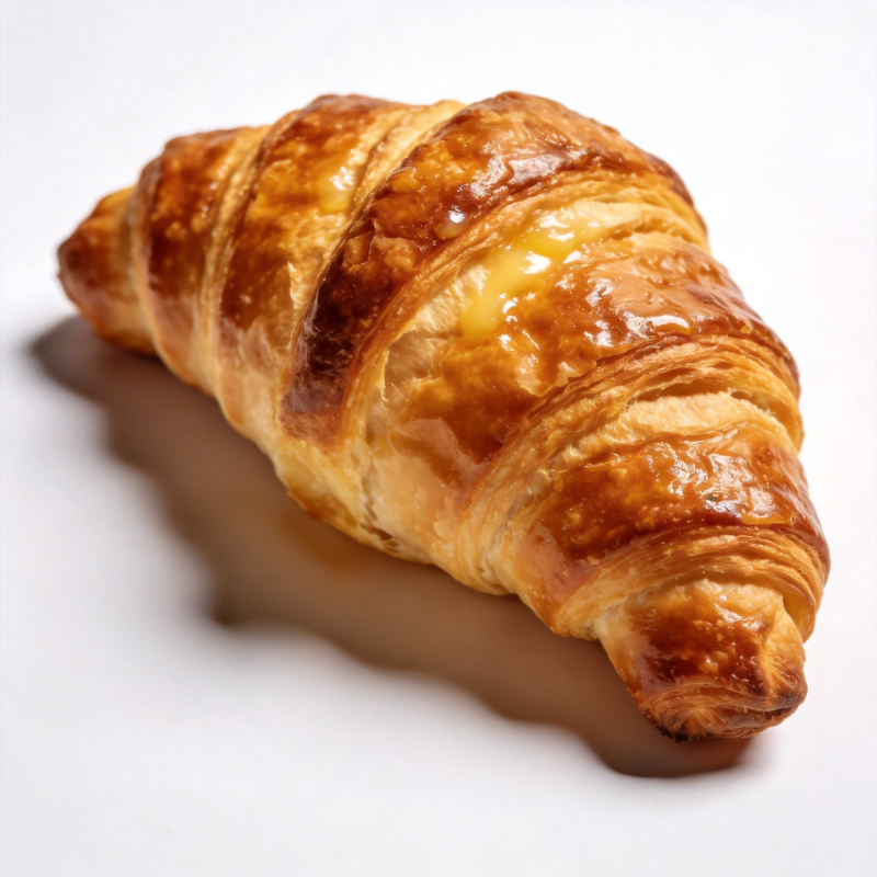 金黄酥脆羊角面包图片