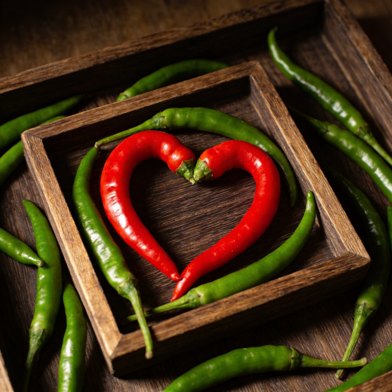 辣椒心形艺术图片