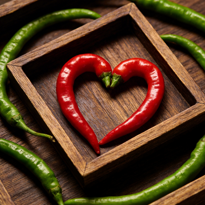 辣椒心形艺术图片