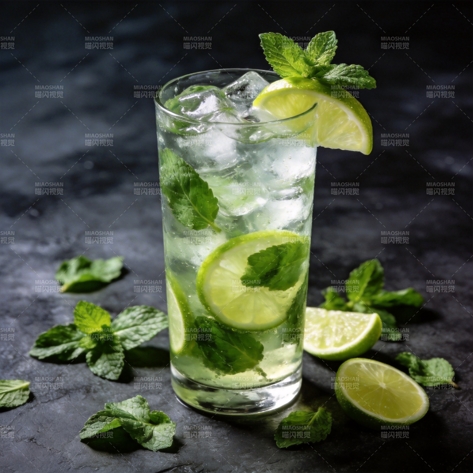 清凉薄荷柠檬饮图片
