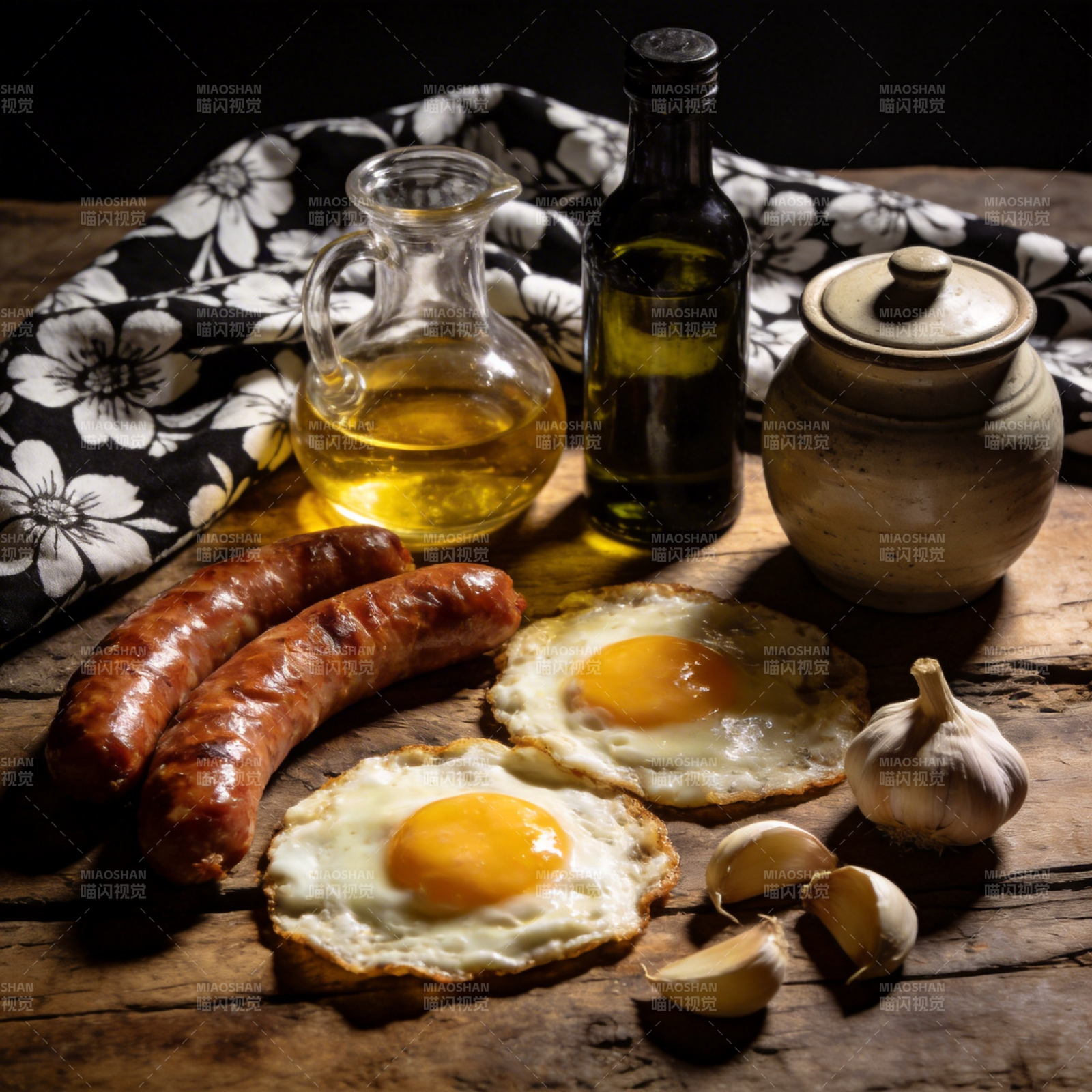 早餐食材摆拍图片