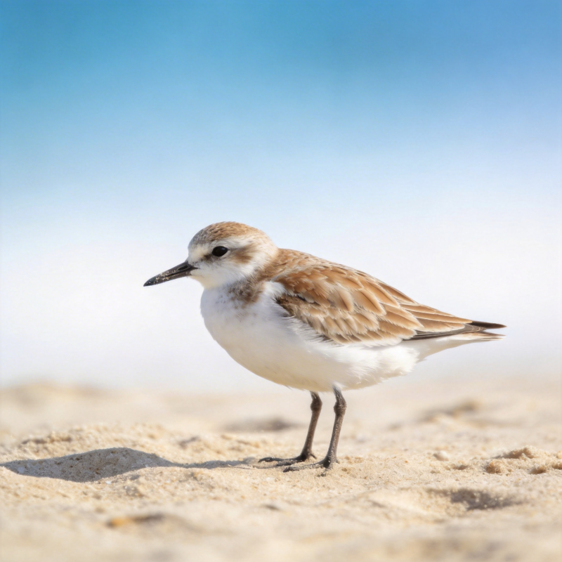 沙滩上的小鹬鸟图片