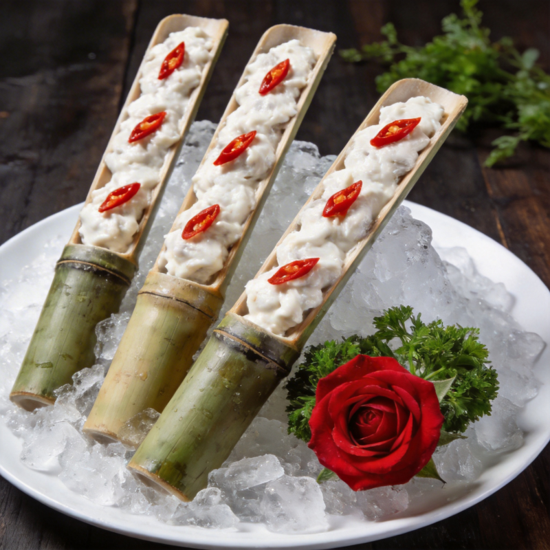 竹筒冰镇凉粉图片