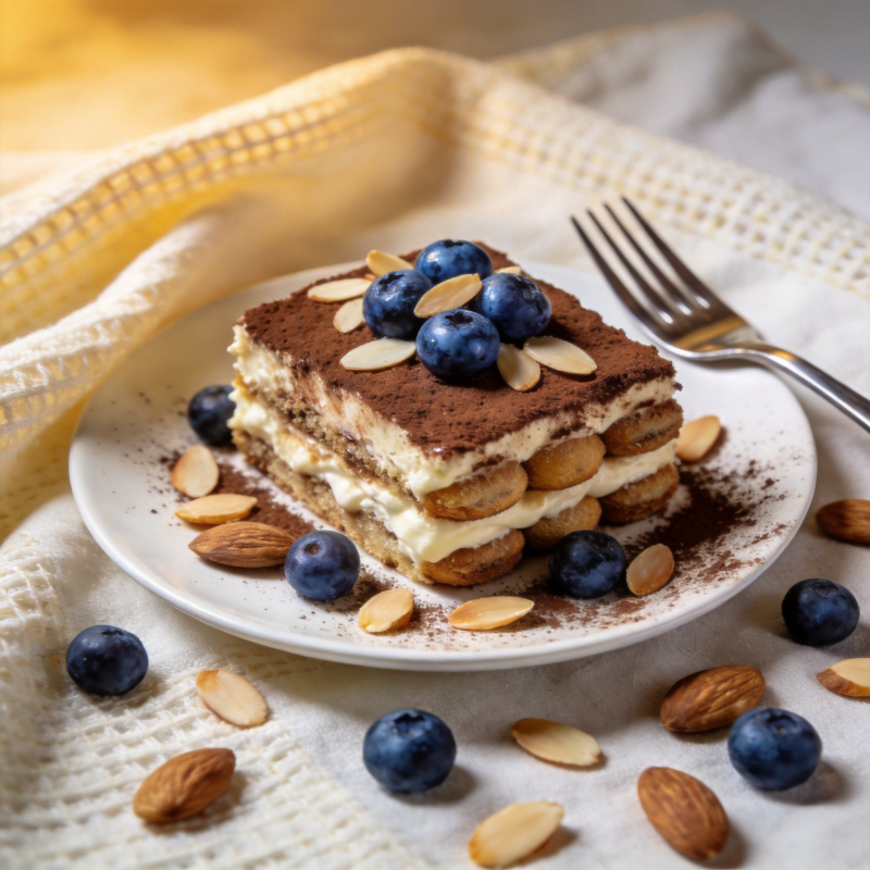 蓝莓提拉米苏图片