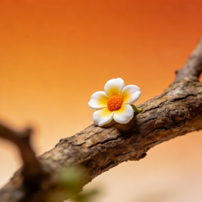 枝头绽放的白花图片