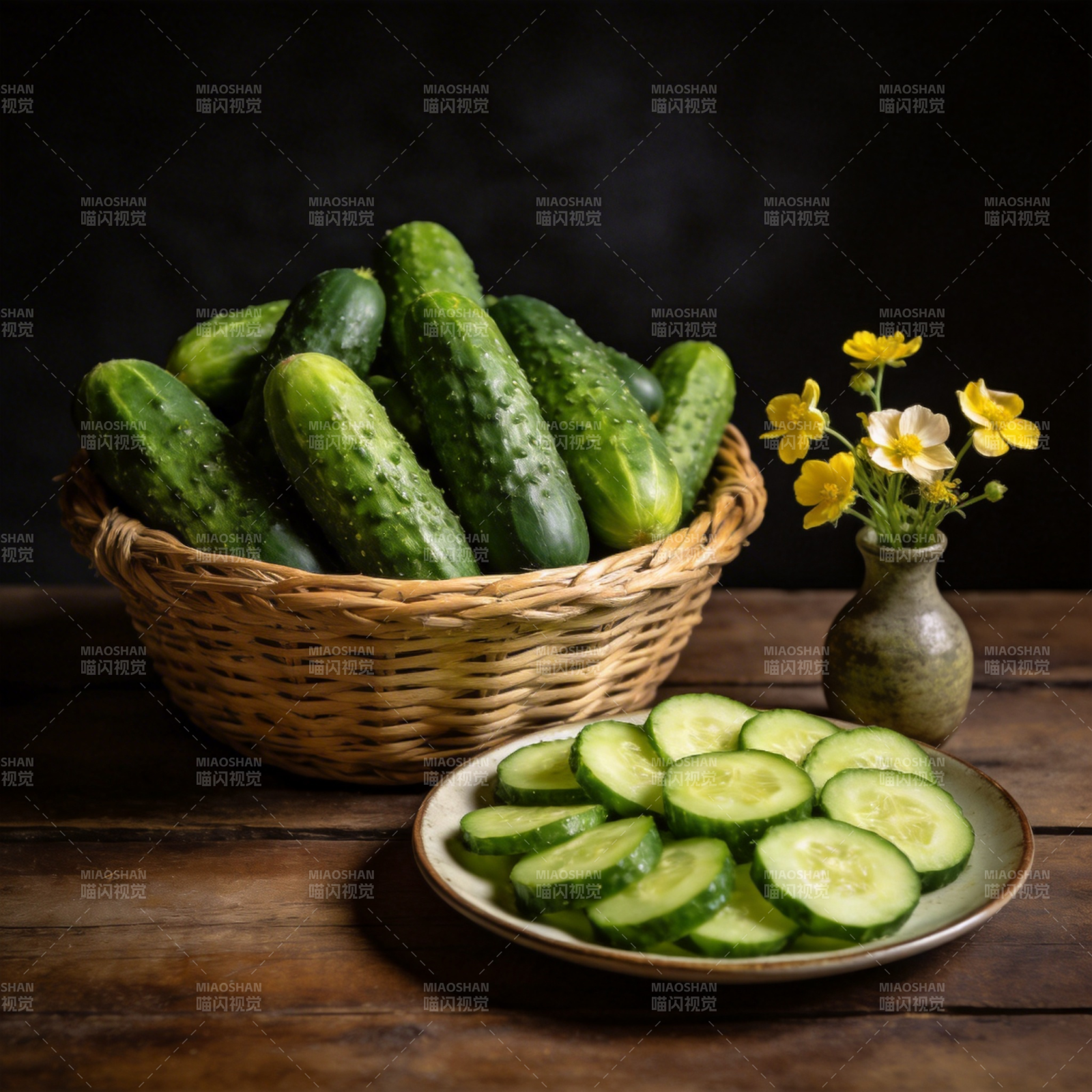 新鲜黄瓜静物图图片