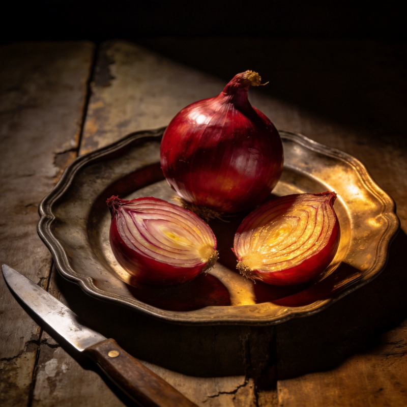洋葱静物图图片